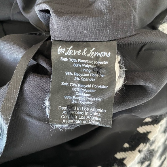 $207 NWT Black For Love & Lemons “Bonnie” Cropped Blazer Sz S Small - Picture 10 of 10